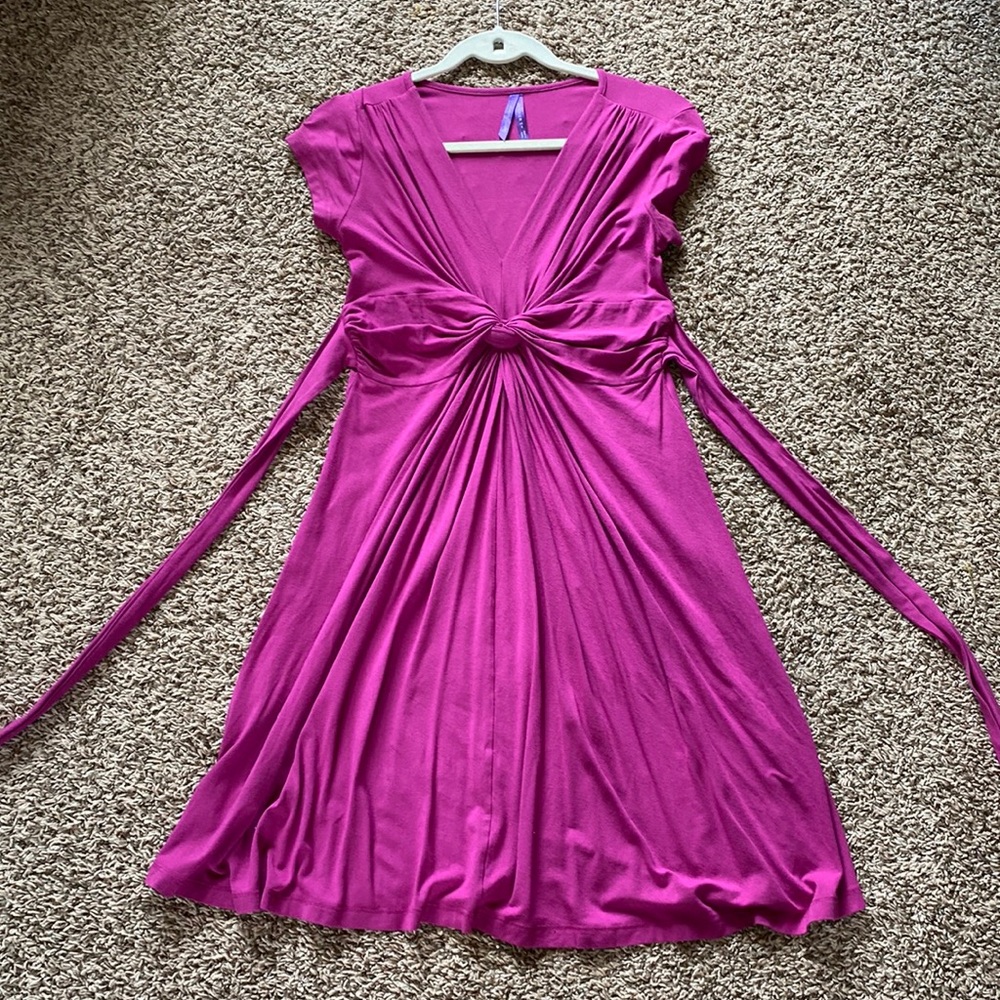 Seraphine twist front maternity dress